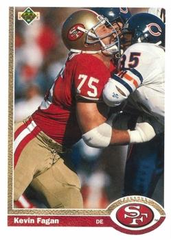 Kevin Fagan San Francisco 49ers 1991 Upper Deck NFL #59